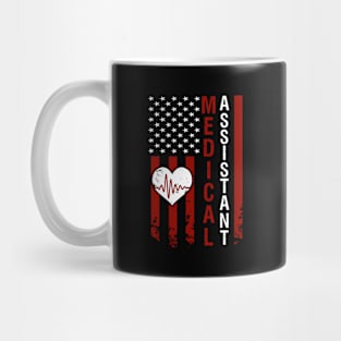 Medical Assistant Gift - Proud American Support Mug